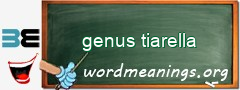 WordMeaning blackboard for genus tiarella